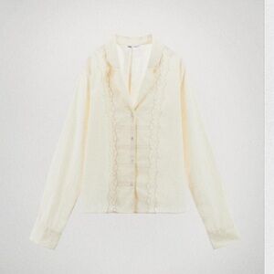 ZARA EMBROIDERED LACE SHIRT